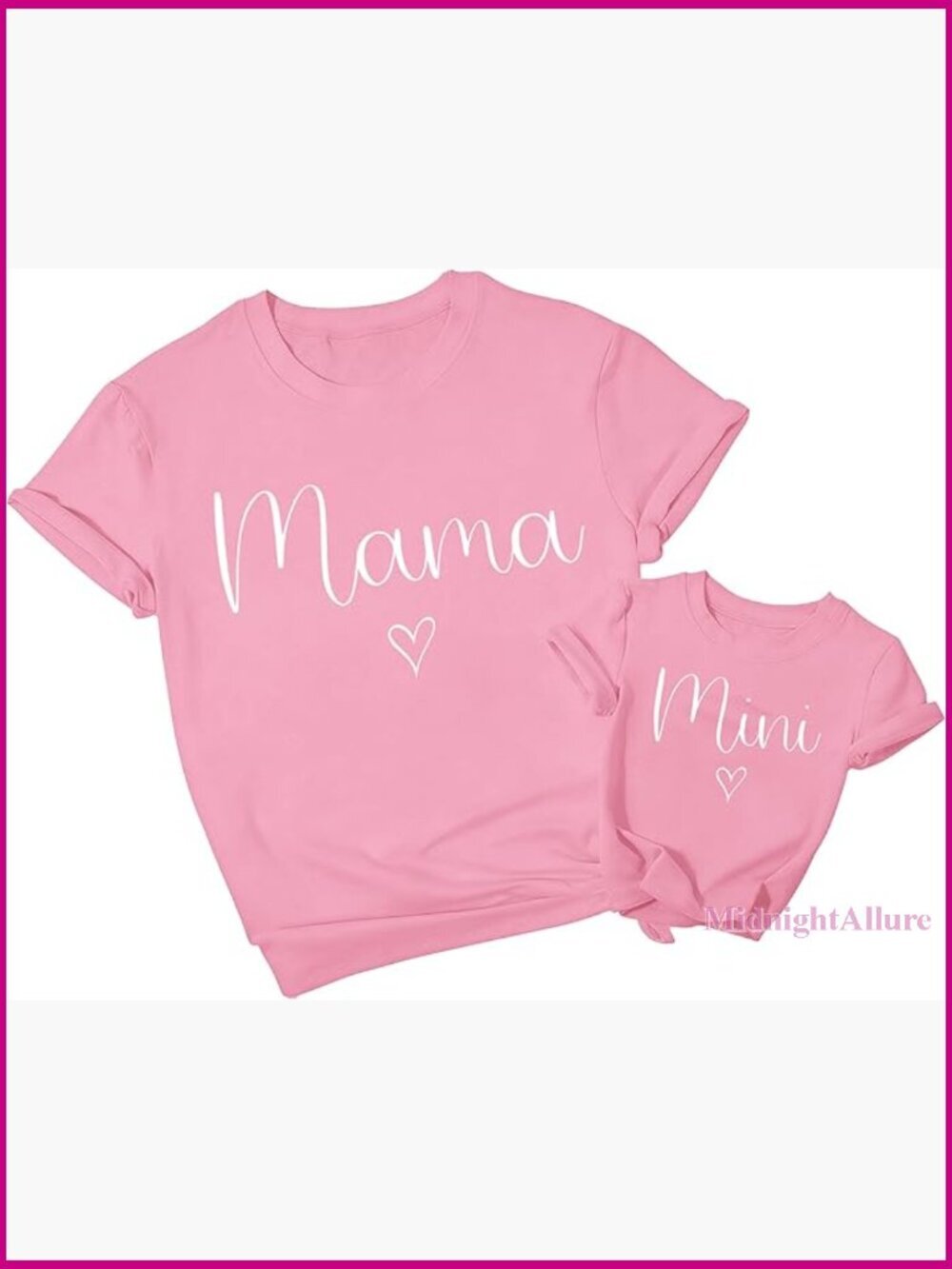 Mommy and Me Matching T-Shirt Mother Daughter Gift Heart Tee